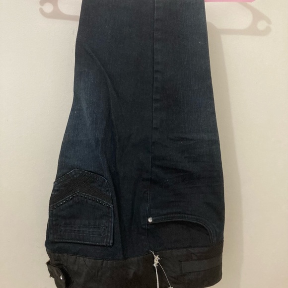 Black pants with rhinestones design. - Picture 3 of 3